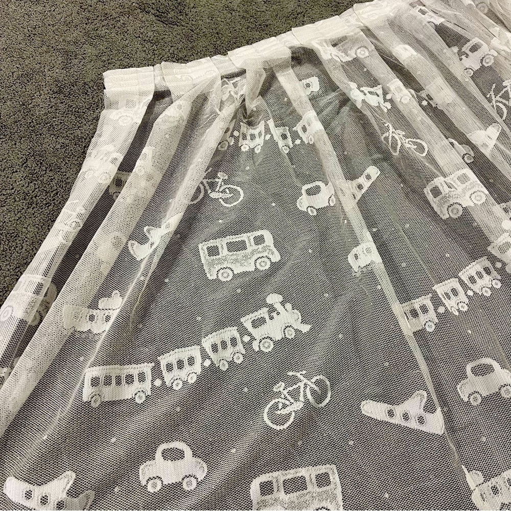 Baby / Kids, children Room Window Curtain, Lace, transportation , train, truck